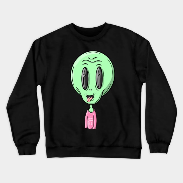 Alien believe in humans Crewneck Sweatshirt by By-Berto